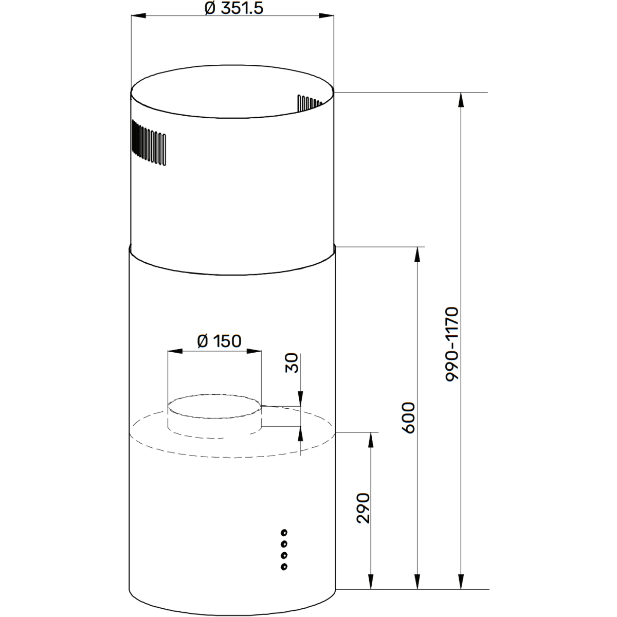 Вытяжка Kuppersberg TUBA 35 B - фото 9