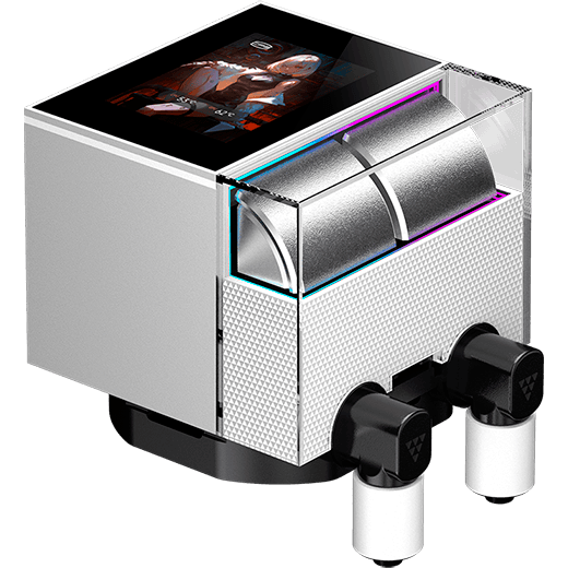 Система жидкостного охлаждения PCcooler DS360 Display ARGB White - DS360-WHAWXY-GL - фото 3