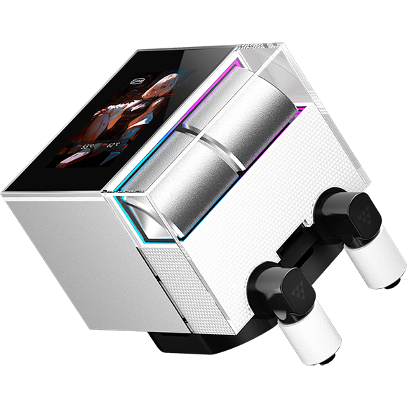 Система жидкостного охлаждения PCcooler DS360 Display ARGB White - DS360-WHAWXY-GL - фото 4