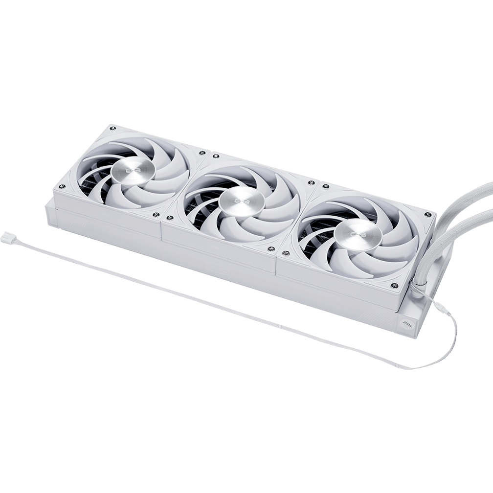 Система жидкостного охлаждения PCcooler DS360 Display ARGB White - DS360-WHAWXY-GL - фото 6