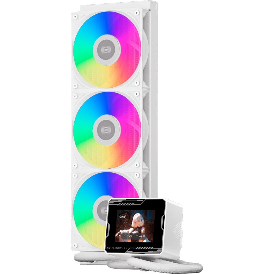 Система жидкостного охлаждения PCcooler GT360M ARGB Display White - GT360M-WHAWXX-GL