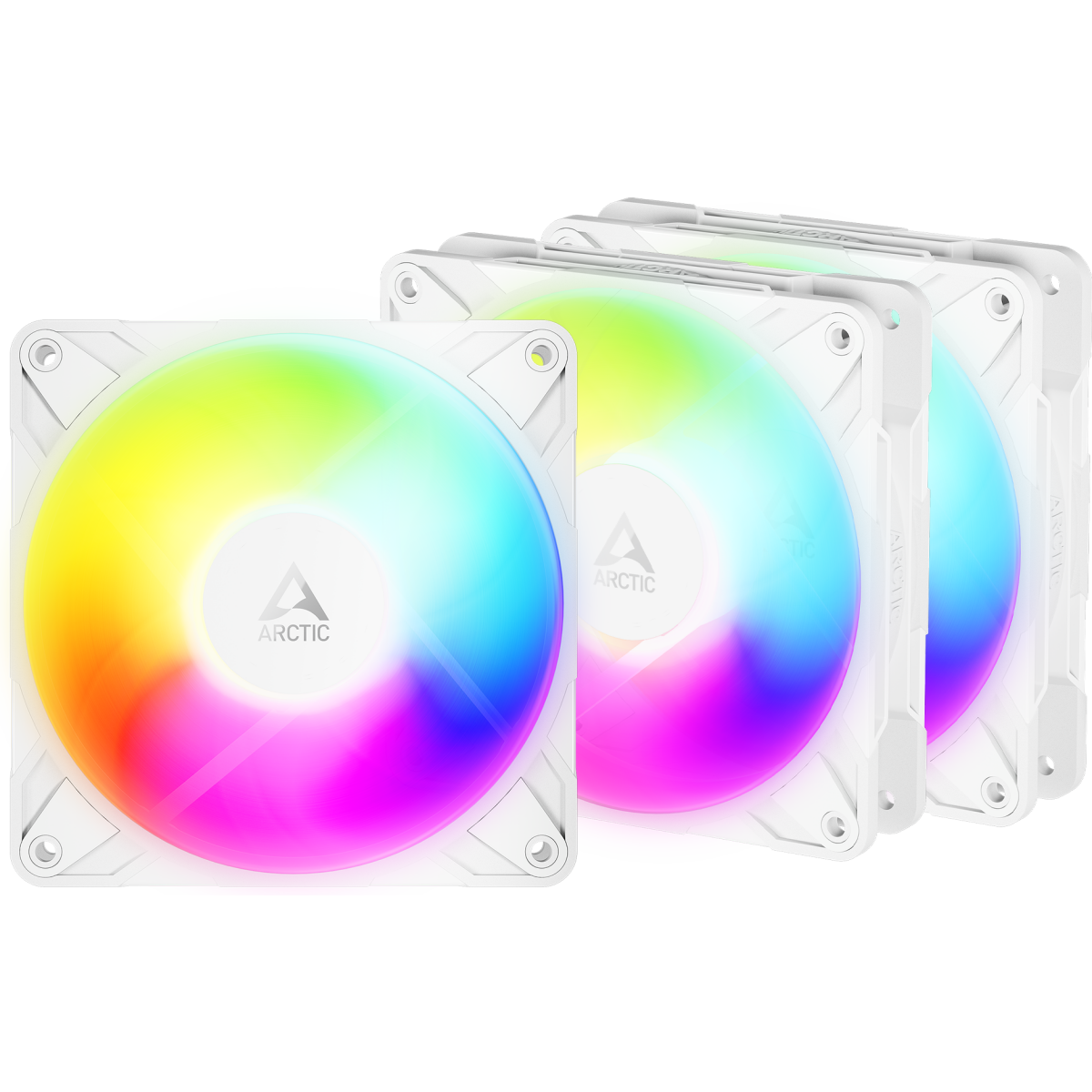 Вентилятор для корпуса Arctic P12 Pro Reverse A-RGB White (3 шт.) - ACFAN00334A
