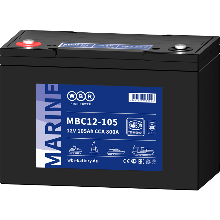 Аккумуляторная батарея WBR MBC12-105 - MBC12-105 WBR - фото 2