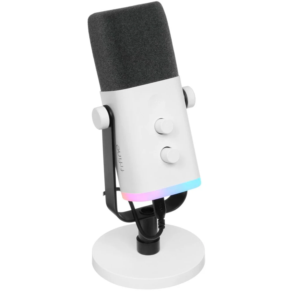 Микрофон Fifine AmpliGame AM8 PROS White