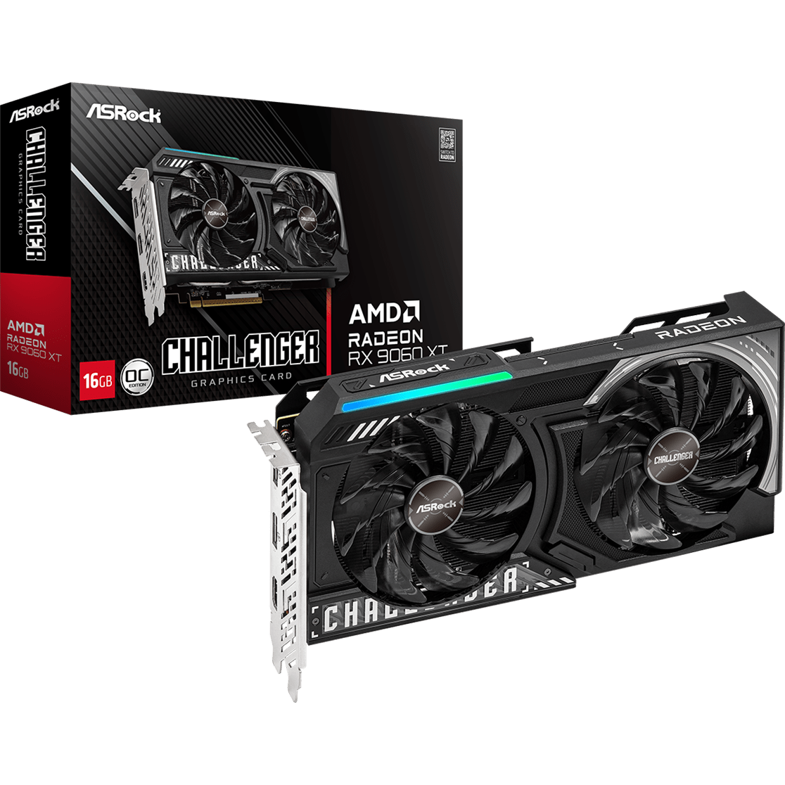 Видеокарта AMD Radeon RX 9060 XT ASRock Challenger OC 16GB (RX9060XT CL 16GO) - фото 6