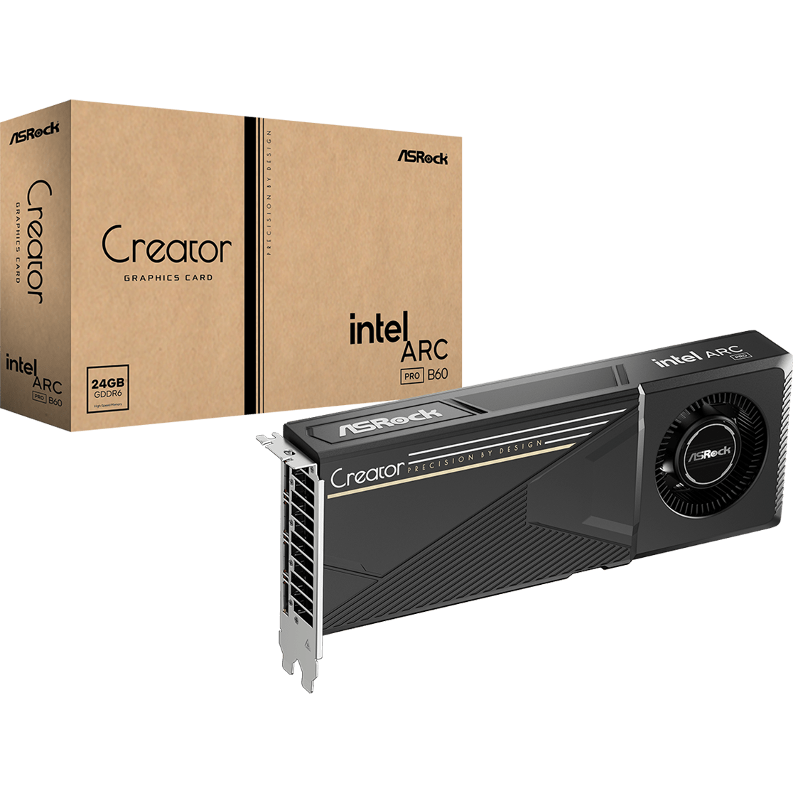 Видеокарта Intel Arc Pro B60 ASRock Creator 24GB (B60 CT 24G) - фото 7