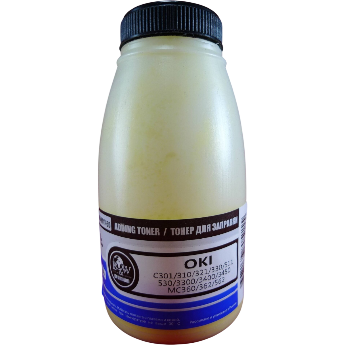Тонер Black&White OPR-801Y-50 Yellow