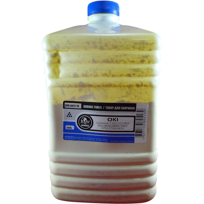 Тонер Black&White OPR-801Y-1K Yellow