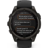 Умные часы Garmin Fenix 8 47mm Carbon grey DLC titanium with Black/pebble grey silicone band (010-02906-11)