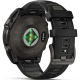 Умные часы Garmin Fenix 8 47mm Carbon grey DLC titanium with Black/pebble grey silicone band (010-02906-11)