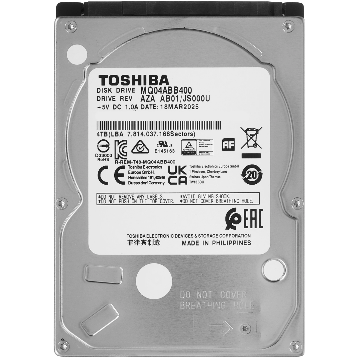 Жёсткий диск 4TB SATA-III Toshiba MQ04 (MQ04ABB400)