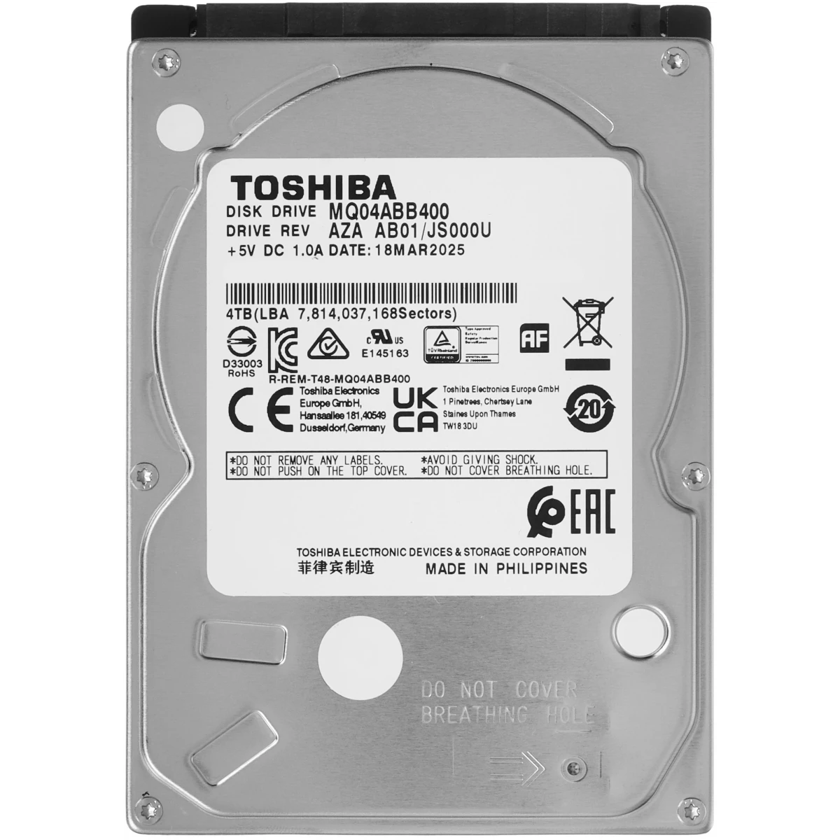 Жёсткий диск 4TB SATA-III Toshiba MQ04 (MQ04ABB400)