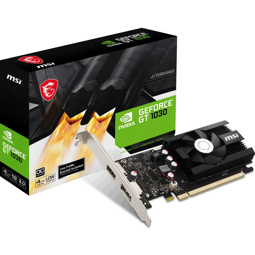 Видеокарта NVIDIA GeForce GT 1030 MSI OC 4GB (GT 1030 4GD4 LP OC) - фото 5
