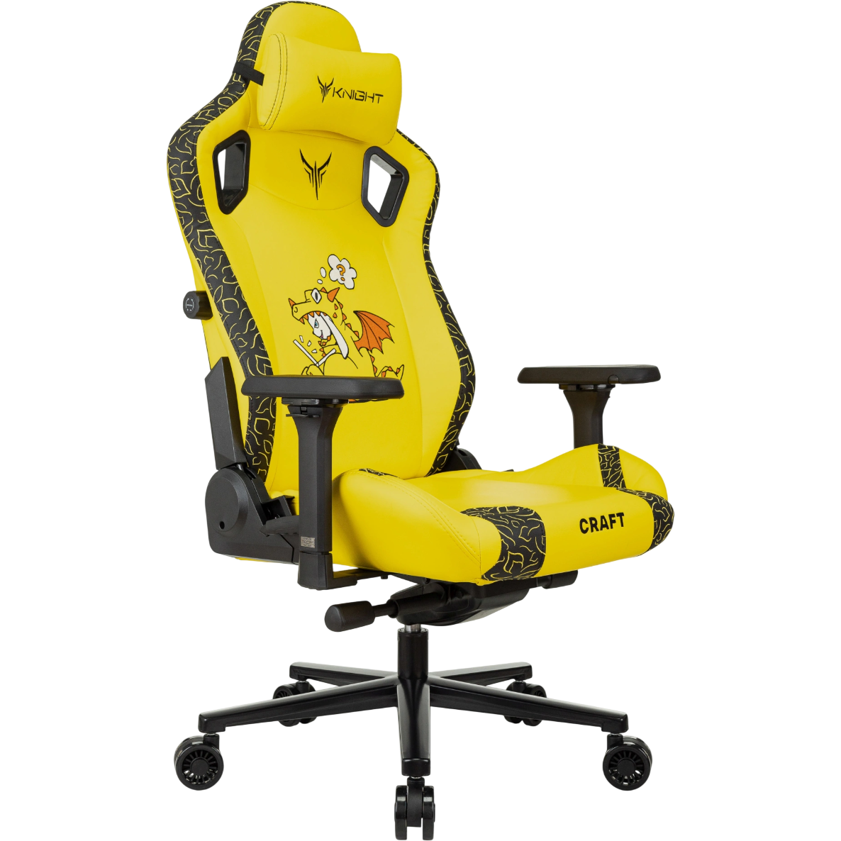 Игровое кресло Бюрократ Knight Craft Dragon Yellow - KNIGHT CRFT DRAGON Y