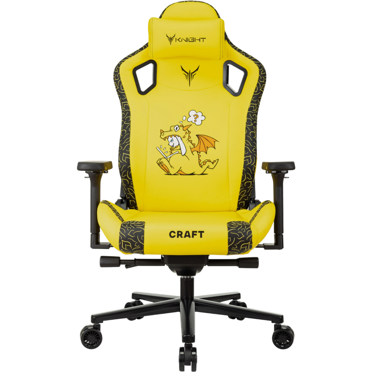 Игровое кресло Бюрократ Knight Craft Dragon Yellow - KNIGHT CRFT DRAGON Y - фото 2
