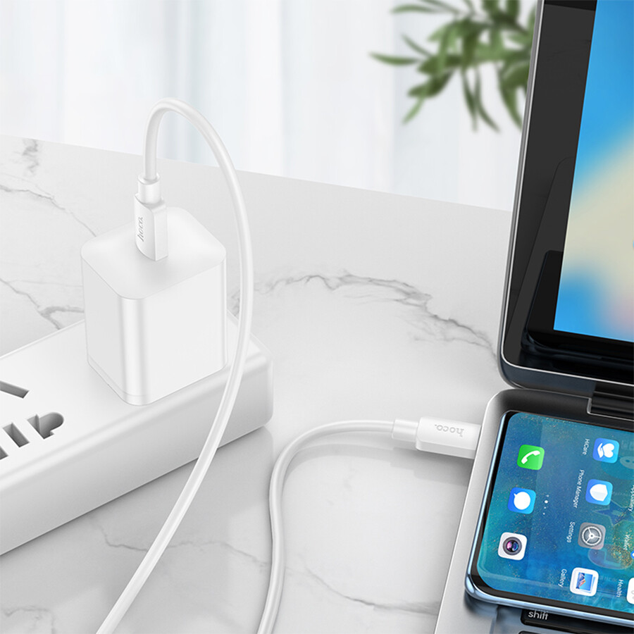 Кабель USB Type-C - USB Type-C, 1м, HOCO X96 Hyper White - HC-99159 - фото 4