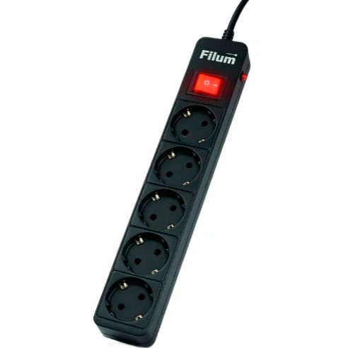 Сетевой фильтр Filum FL-SP5-3.0M-BL