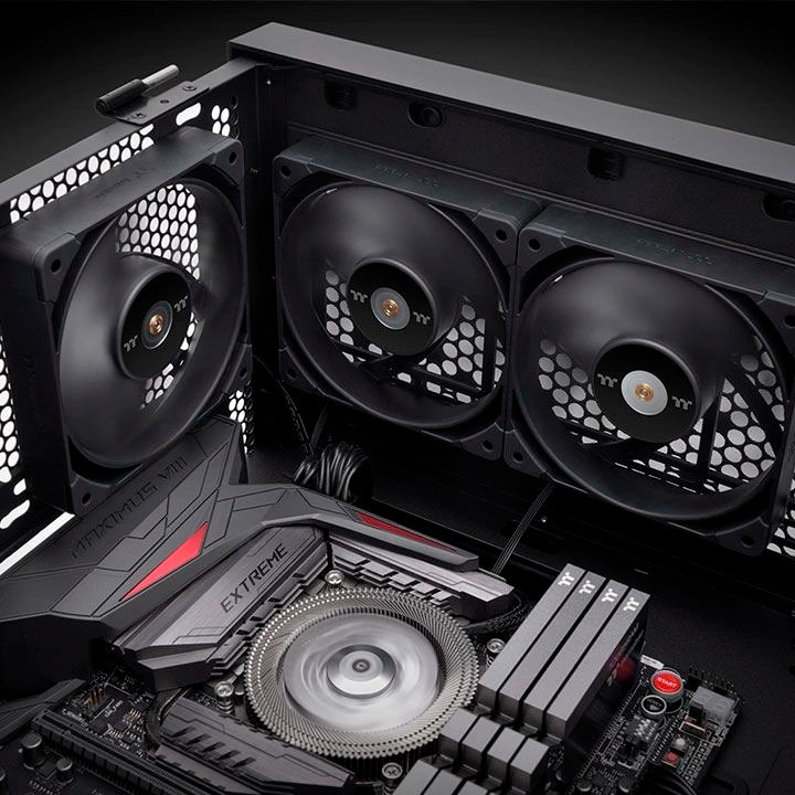 Вентилятор для корпуса Thermaltake Toughfan 14 Pro High Static Pressure PC Cooling Fan Black (2 шт.) - CL-F160-PL14BL-A - фото 6