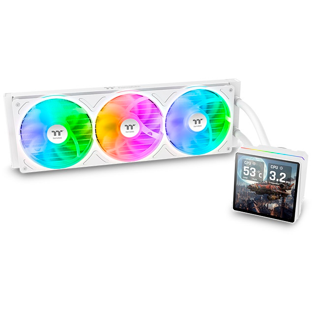 Система жидкостного охлаждения Thermaltake TH360 V3 Ultra ARGB Sync AIO Snow - CL-W476-PL12SW-A