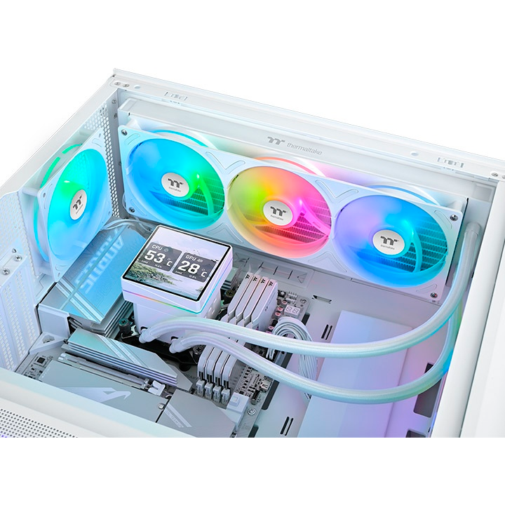 Система жидкостного охлаждения Thermaltake TH360 V3 Ultra ARGB Sync AIO Snow - CL-W476-PL12SW-A - фото 5