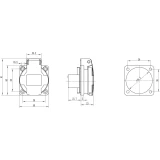 Электрическая розетка DKC Quadro DIS5702061