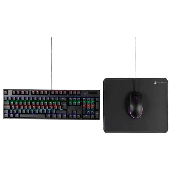 Клавиатура + мышь Lyambda LGK100G-BK