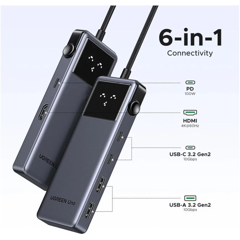 USB-концентратор UGREEN CM888 (75177) - фото 5