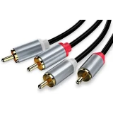 Кабель межблочный 2x RCA (M) - 2x RCA (M), 1.5м, PREMIER 5-304 (5-304 1.5)