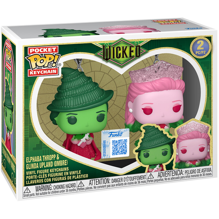 Брелок Funko Pocket POP! Wicked Glinda and Elphaba (Ombre) - 91679 - фото 2