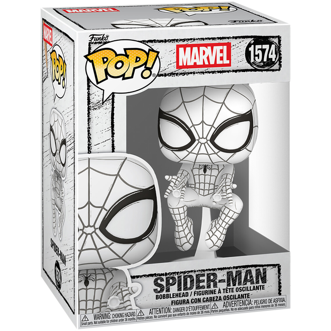 Фигурка Funko POP! Bobble Marvel Spider-Man (Sketched Deco) - 90300 - фото 2