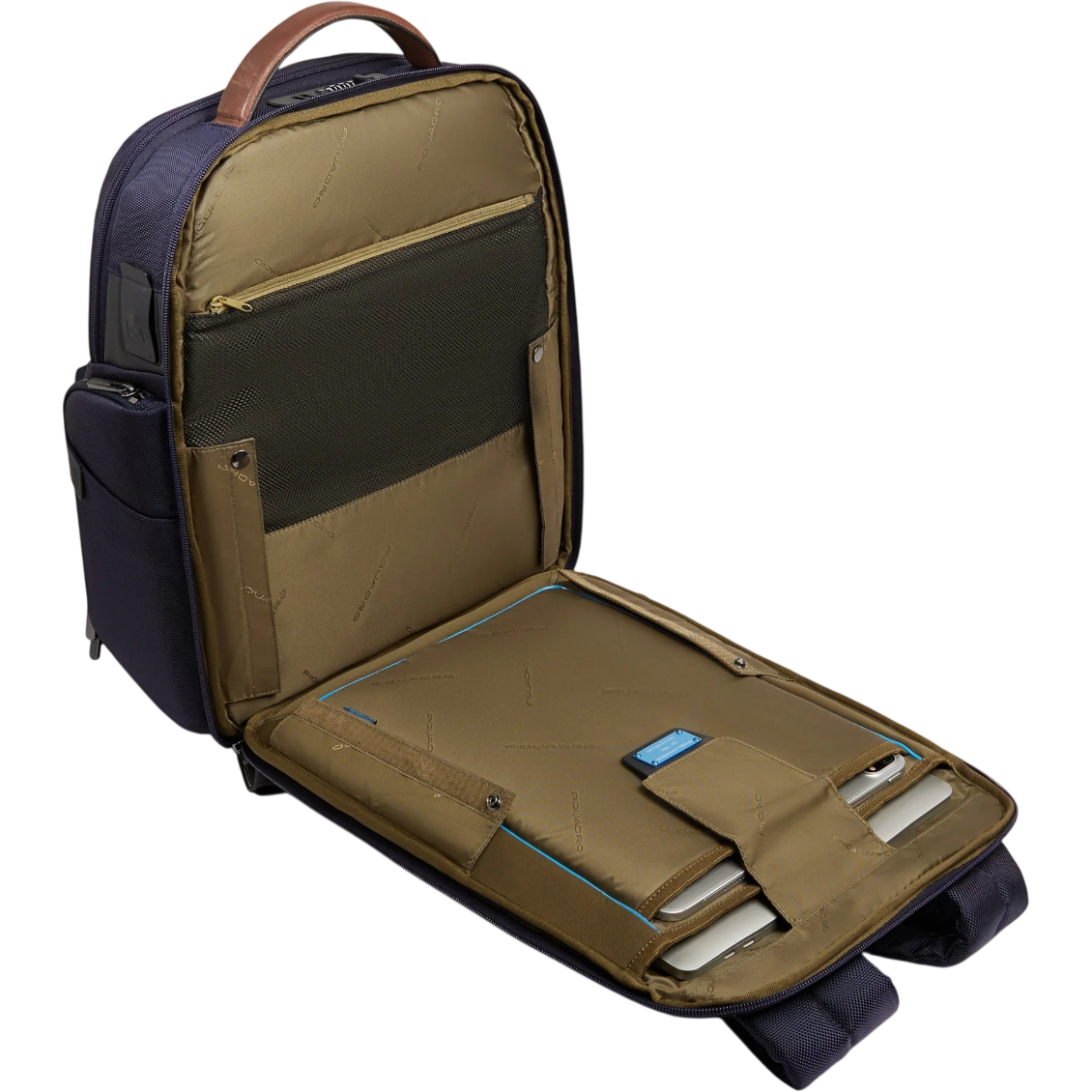 Рюкзак для ноутбука Piquadro Fast-Check Laptop Backpack 15.6" Blue/Brown (CA4439BR2BM/BLUCU) - фото 4