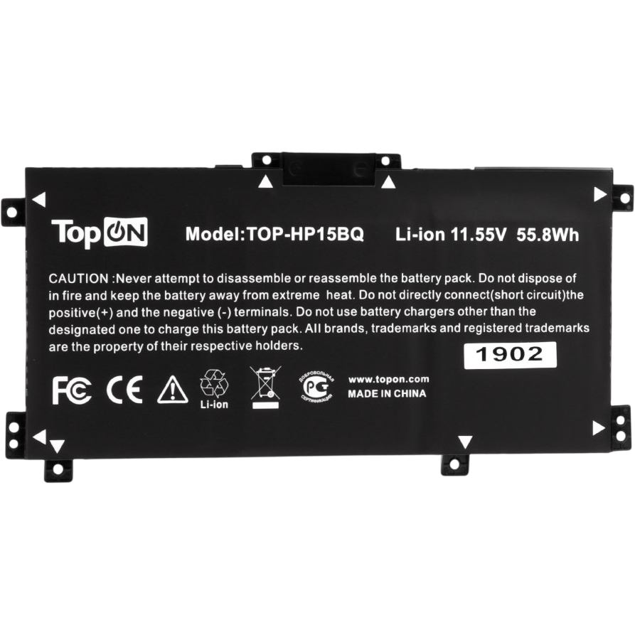 Аккумулятор для ноутбука TopON TOP-HP15BQ