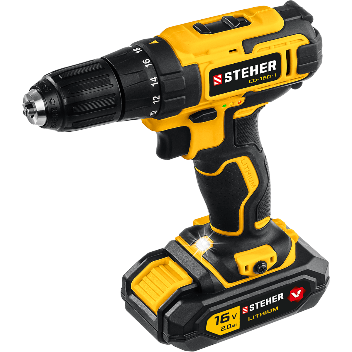 Дрель-шуруповёрт STEHER CD-160-1 - фото 2