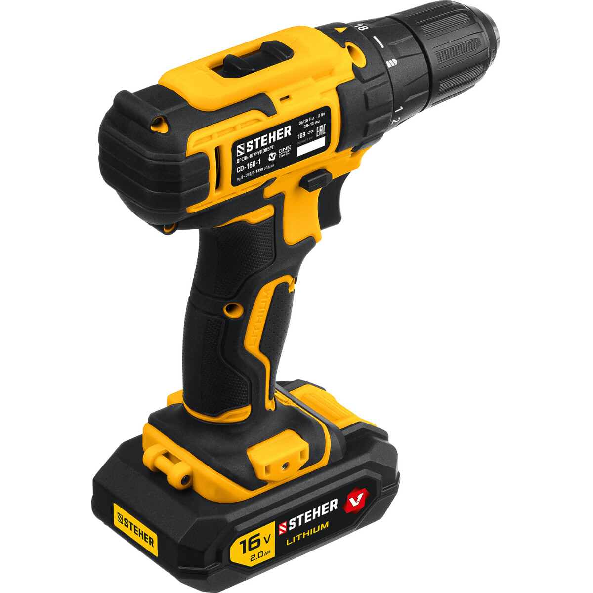 Дрель-шуруповёрт STEHER CD-160-1 - фото 3