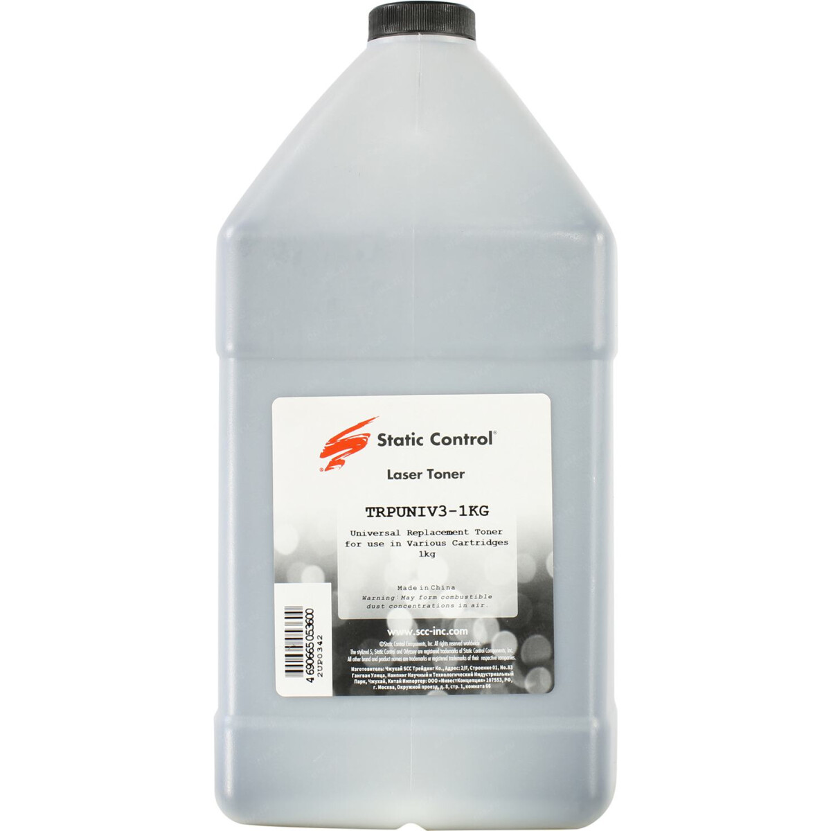 Тонер Static Control TRPUNIV3-1KG Black
