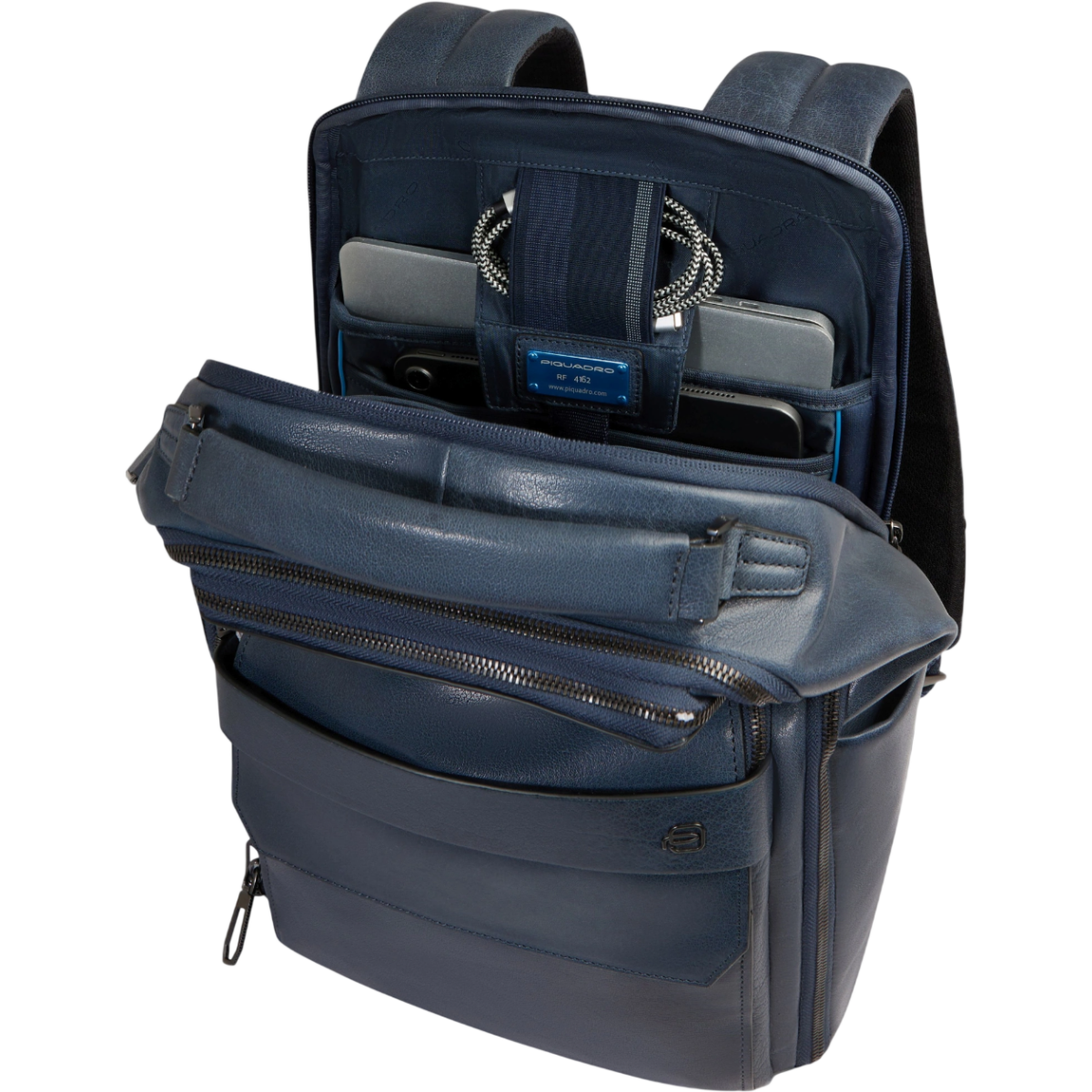 Рюкзак для ноутбука Piquadro Personalizable Travel Laptop Backpack 15.6" Steel Blue (CA7022S141/AV) - фото 3