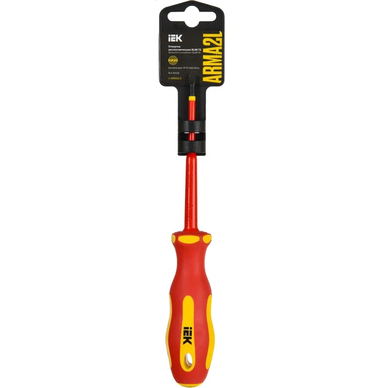 Отвёртка IEK Arma2l 5 Slim SL4,0х100 Т2 - A2L5-SC31-T2-SL-40-100 - фото 2