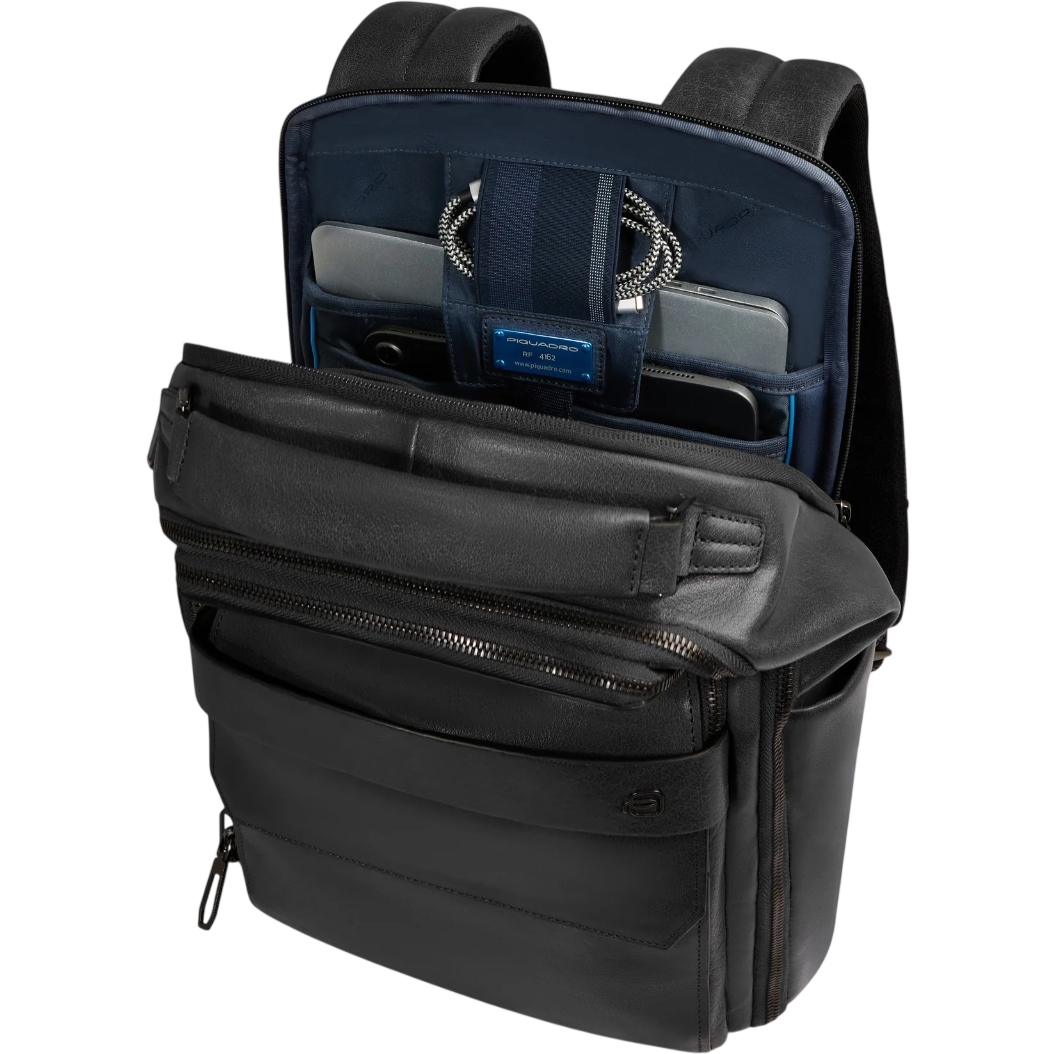 Рюкзак для ноутбука Piquadro Personalizable Travel Laptop Backpack 14" Black (CA7021S141/N) - фото 2