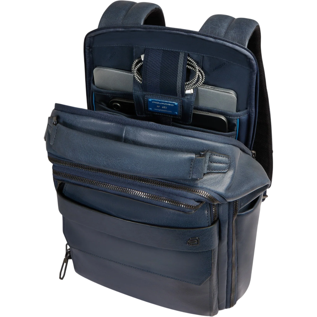 Рюкзак для ноутбука Piquadro Personalizable Travel Laptop Backpack 14" Steel Blue (CA7021S141/AV) - фото 3