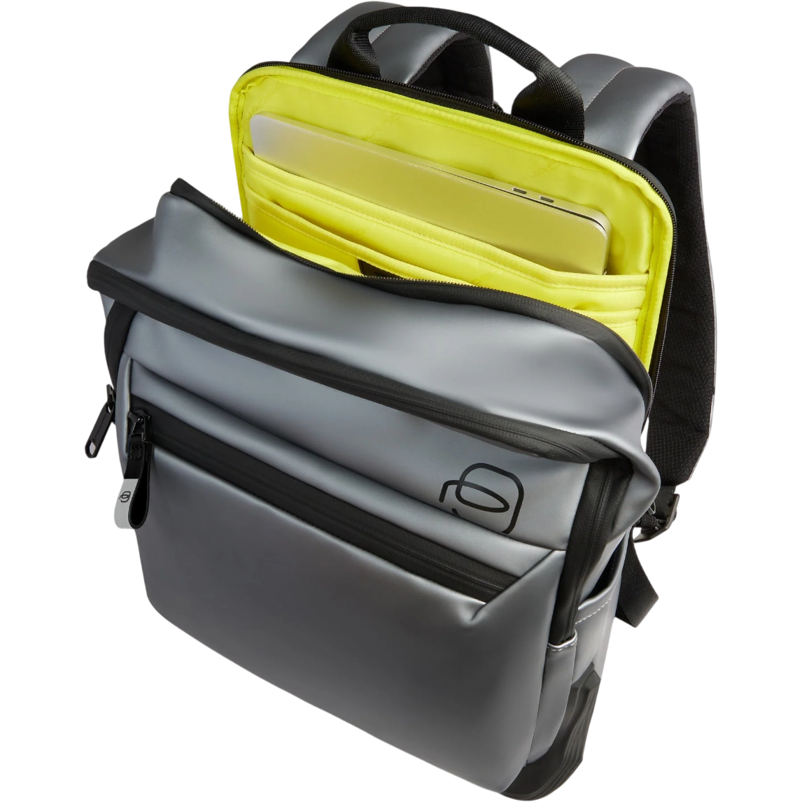 Рюкзак для ноутбука Piquadro Water Resistant Computer 15.6" Silver/Black (CA6465C2OW/MGR) - фото 3