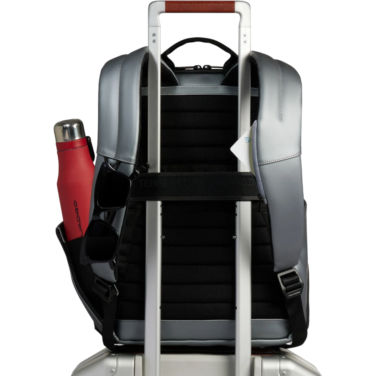 Рюкзак для ноутбука Piquadro Water Resistant Computer 15.6" Silver/Black (CA6465C2OW/MGR) - фото 7