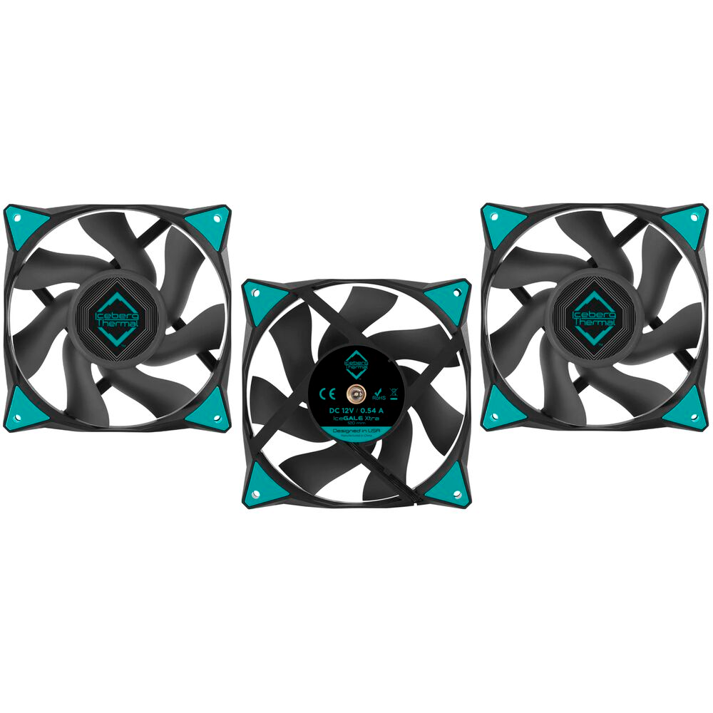 Вентилятор для корпуса Iceberg Thermal IceGALE Lightning ARGB 120mm Black (3 шт.) - IG12LT-B3A