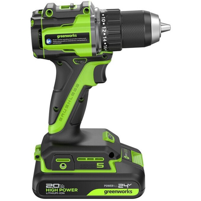 Дрель-шуруповёрт Greenworks DD560 (3708407CUC) - фото 7