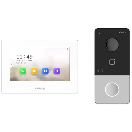 ..... Комплект видеодомофонии HiWatch DS-D100IKWF(B) (8060) Б/У, царапина на задней крышке камеры