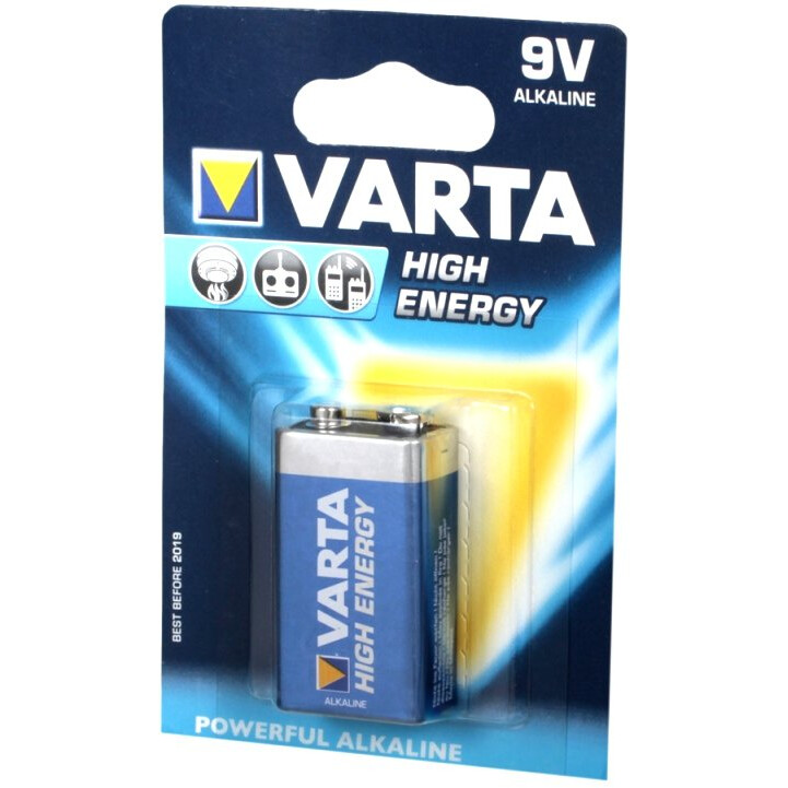 Батарейка Varta High Energy / Longlife Power (9V, 1 шт.)