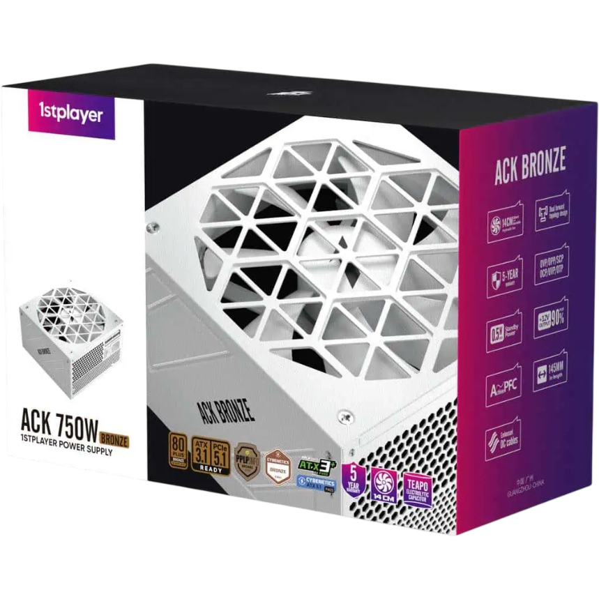 Блок питания 750W 1STPLAYER ACK BRONZE HA-750AA2 White - фото 9