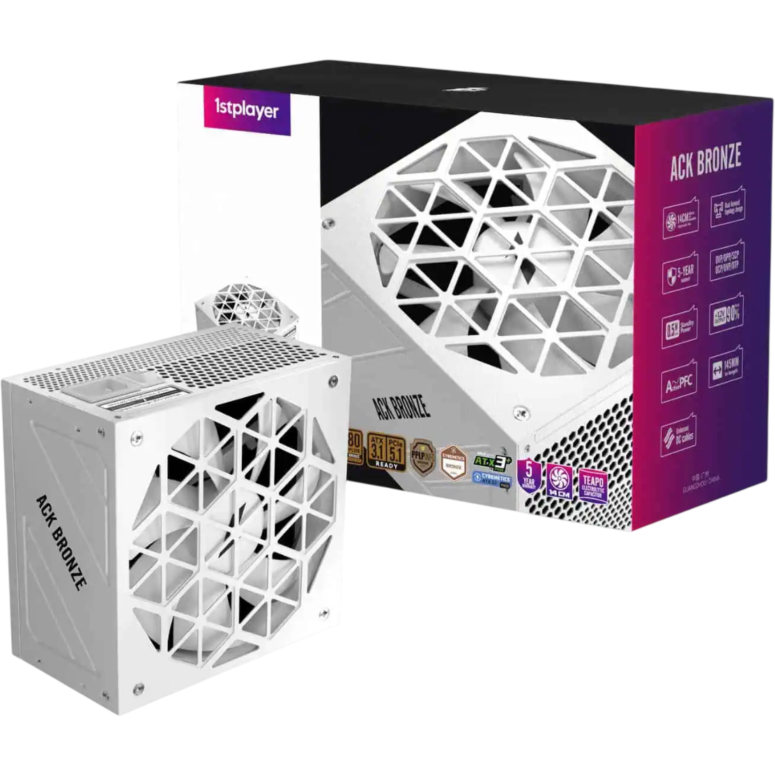 Блок питания 750W 1STPLAYER ACK BRONZE HA-750AA2 White - фото 8