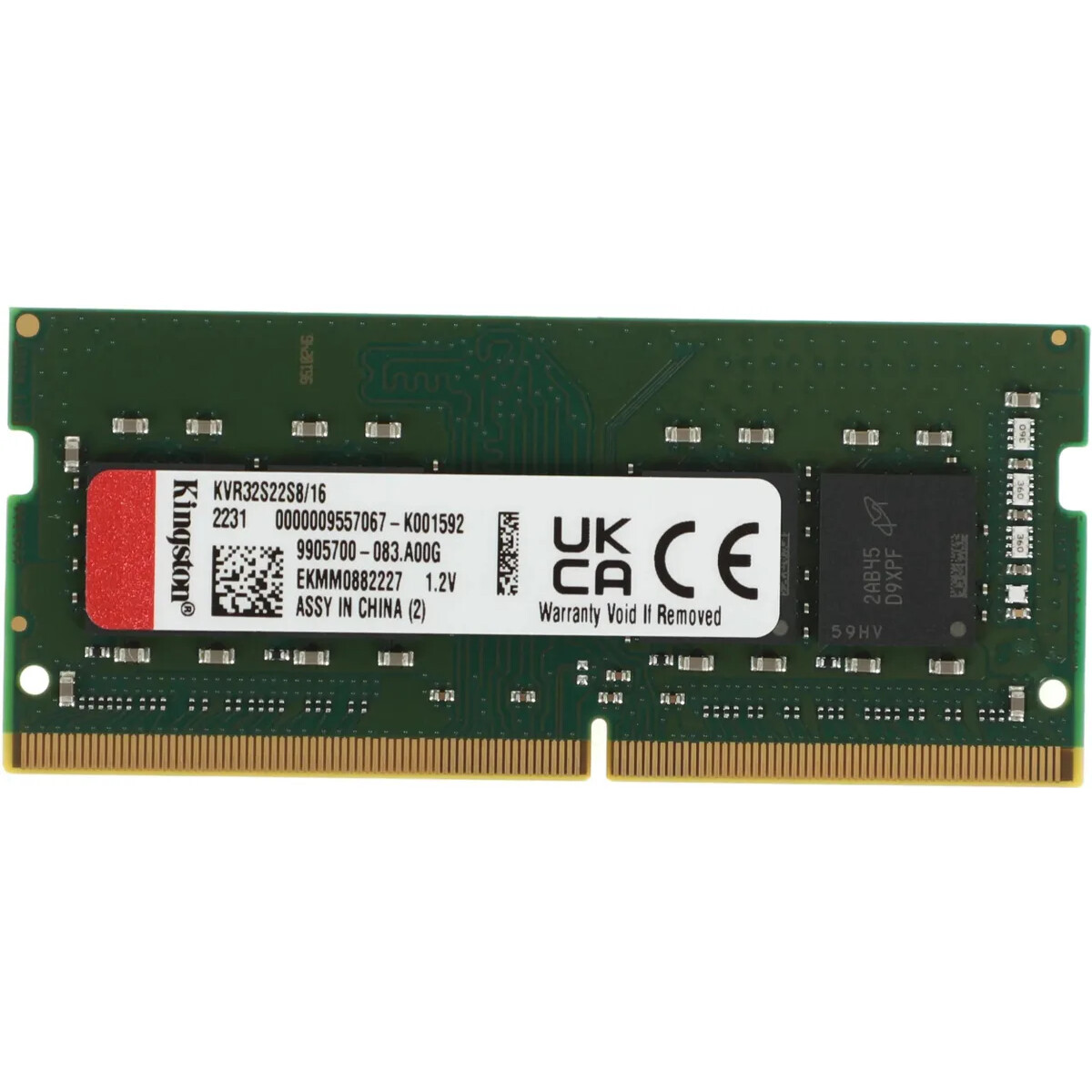 Оперативная память 16GB DDR4 3200MHz Kingston SO-DIMM (KVR32S22S8/16)