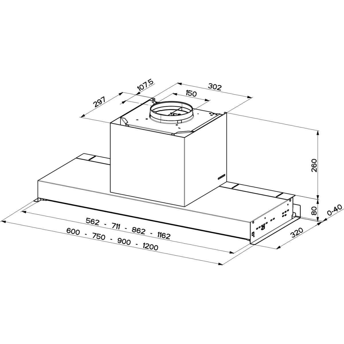 Вытяжка FABER IN-NOVA ZERO DRIP PLUS A60 - 305.0711.744 - фото 2