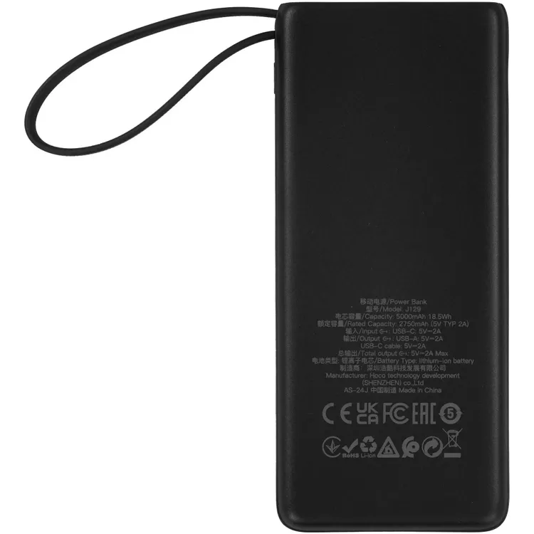 Внешний аккумулятор HOCO J129 Black - фото 3